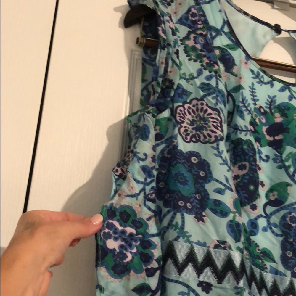 Paisley Boho Walter Baker top flutter sleeve sz 2 - Picture 5 of 7